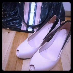 Melissa pale pink platform shoes